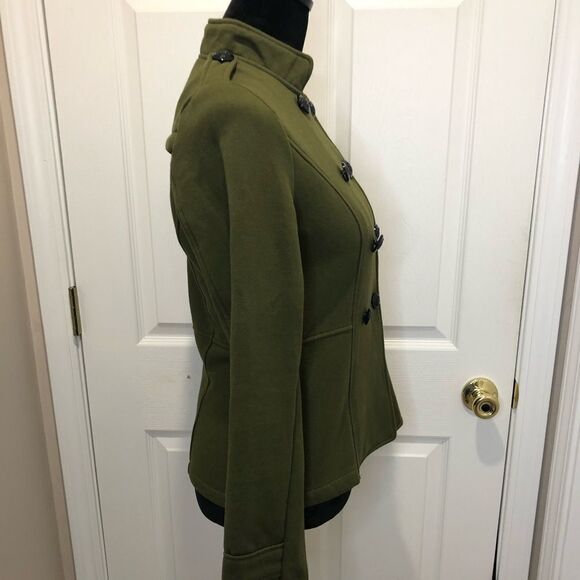 Mossimo Utility & Style Camo green button front jacket high collar jacket - Picture 14 of 14